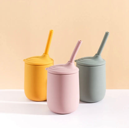 Baby Silicone Sippy Cup With Straw