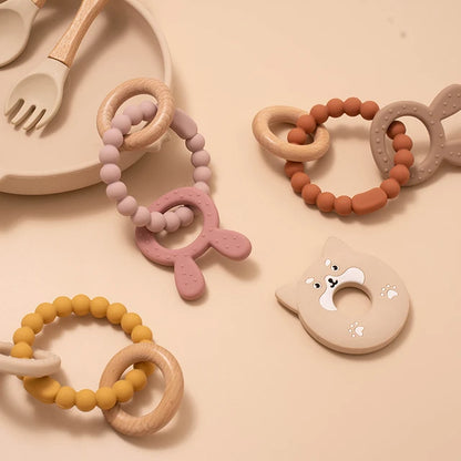 3 in 1 Baby Silicone Teether