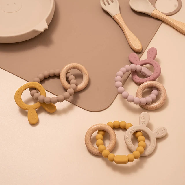 3 in 1 Baby Silicone Teether