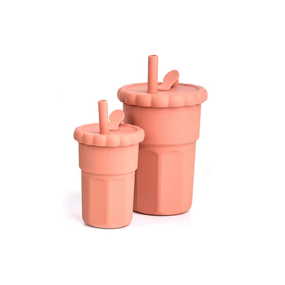 2 Piece Silicone Straw Cup Set