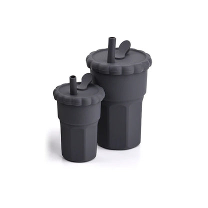 2 Piece Silicone Straw Cup Set