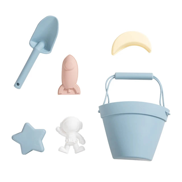 Beach Silicone Bucket & Spade Set