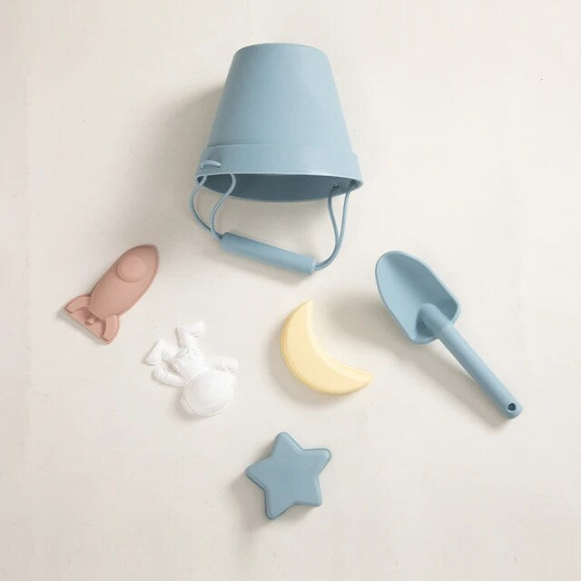 Beach Silicone Bucket & Spade Set