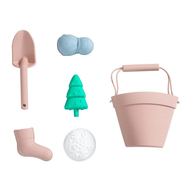 Beach Silicone Bucket & Spade Set